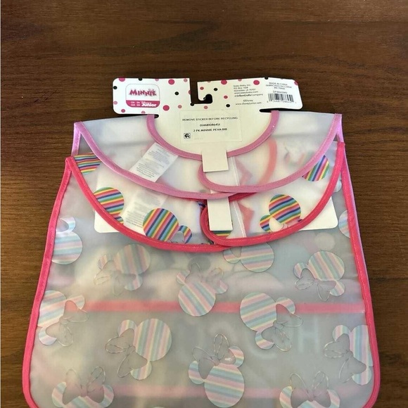 Carters One Piece PJs- Bear & Truck Print - Size 2T and NWT - Minnie Bibs 2 pack - Picture 9 of 9